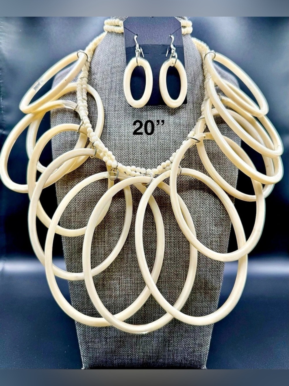 Three Ring Circus Cream Statement Necklace